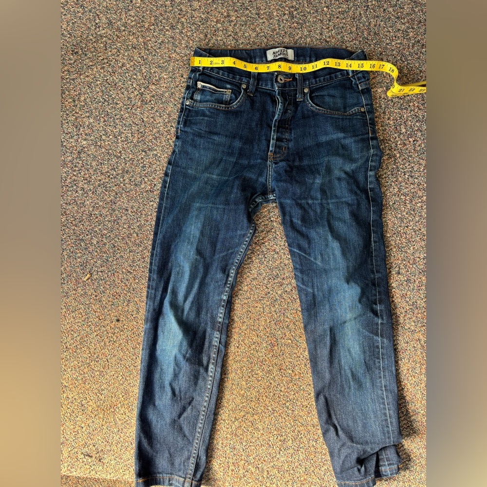 Dark Blue Naked and Famous Denim Jeans